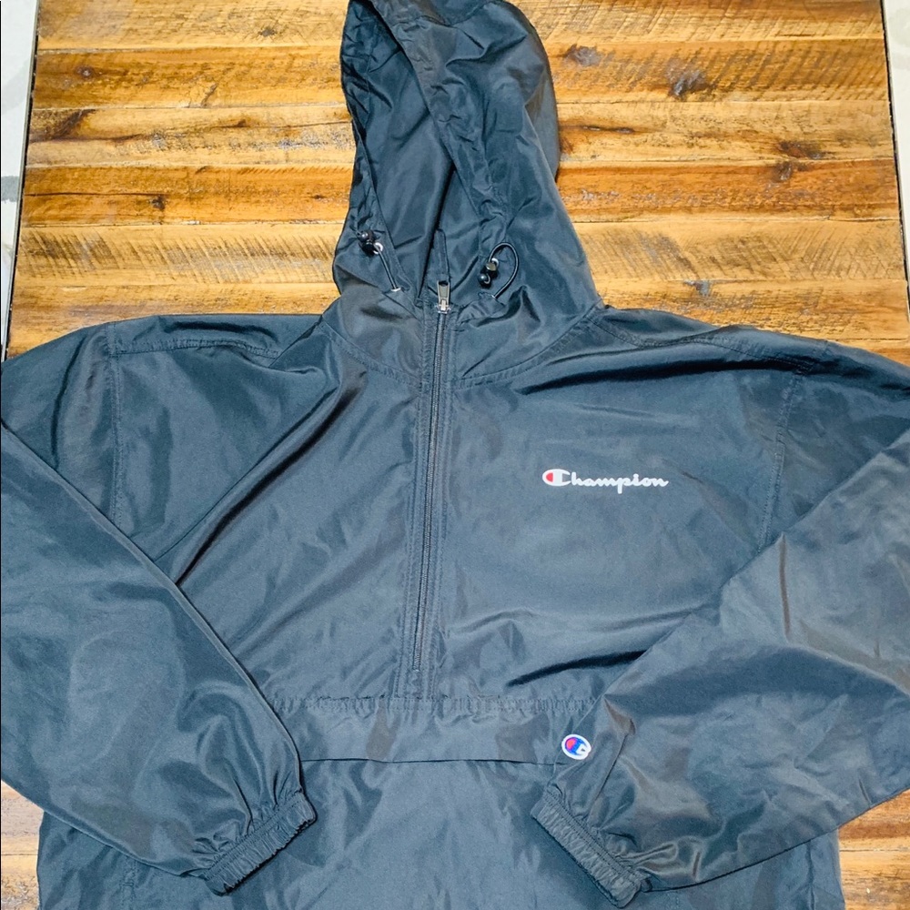 Champion black windbreaker!
